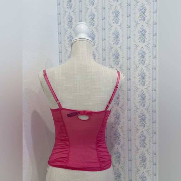 Vintage y2k Victoria's Secret sparkly pink bustier top - Picture 3 of 5
